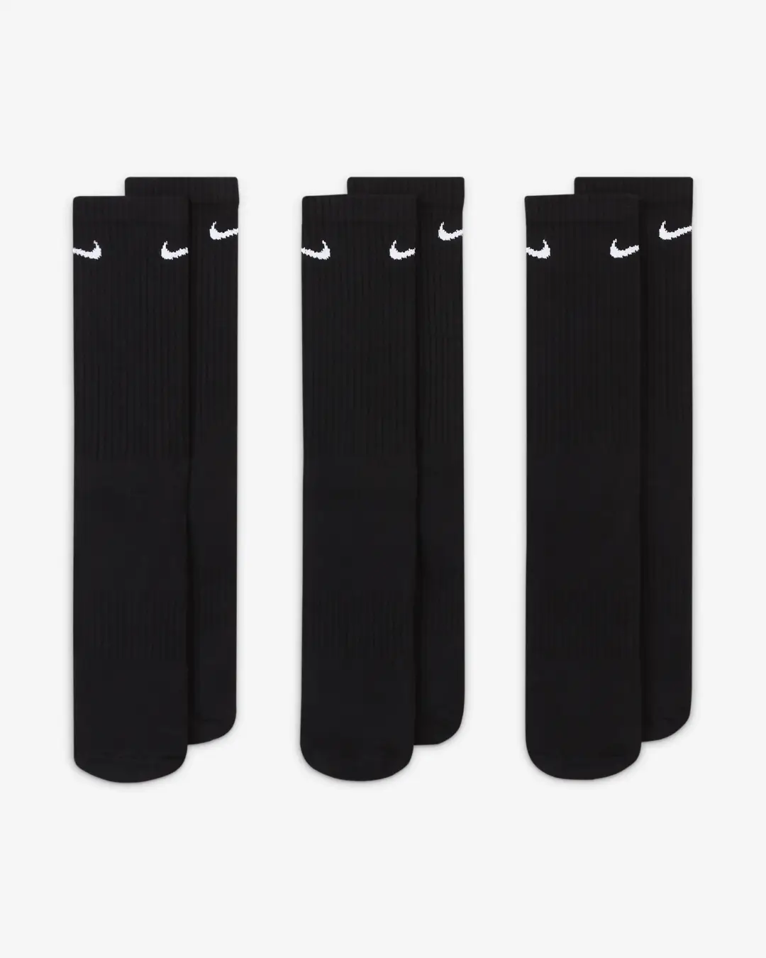 Nike Everyday Cushioned Crew Socks - Black (SX7664-100) | Premium Comfort & Support for All-Day Wear - Image 2