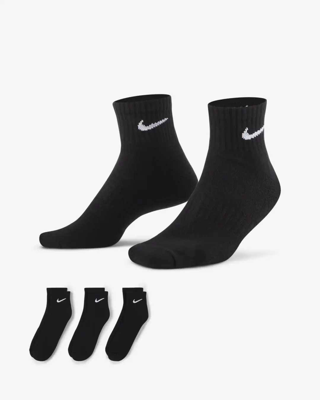 Nike Everyday Cushioned Ankle Socks - Black (SX7667-010) | Ultimate Comfort & Support for Workouts