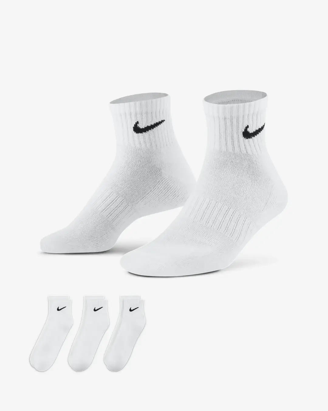 Nike Everyday Cushioned Ankle Socks - White (SX7667-100) | Ultimate Comfort & Support for Workouts